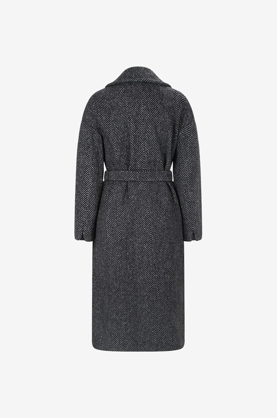 'S MAXMARA Manteau long en laine vierge et soie Calais Femme GRIS FONCÉ 2