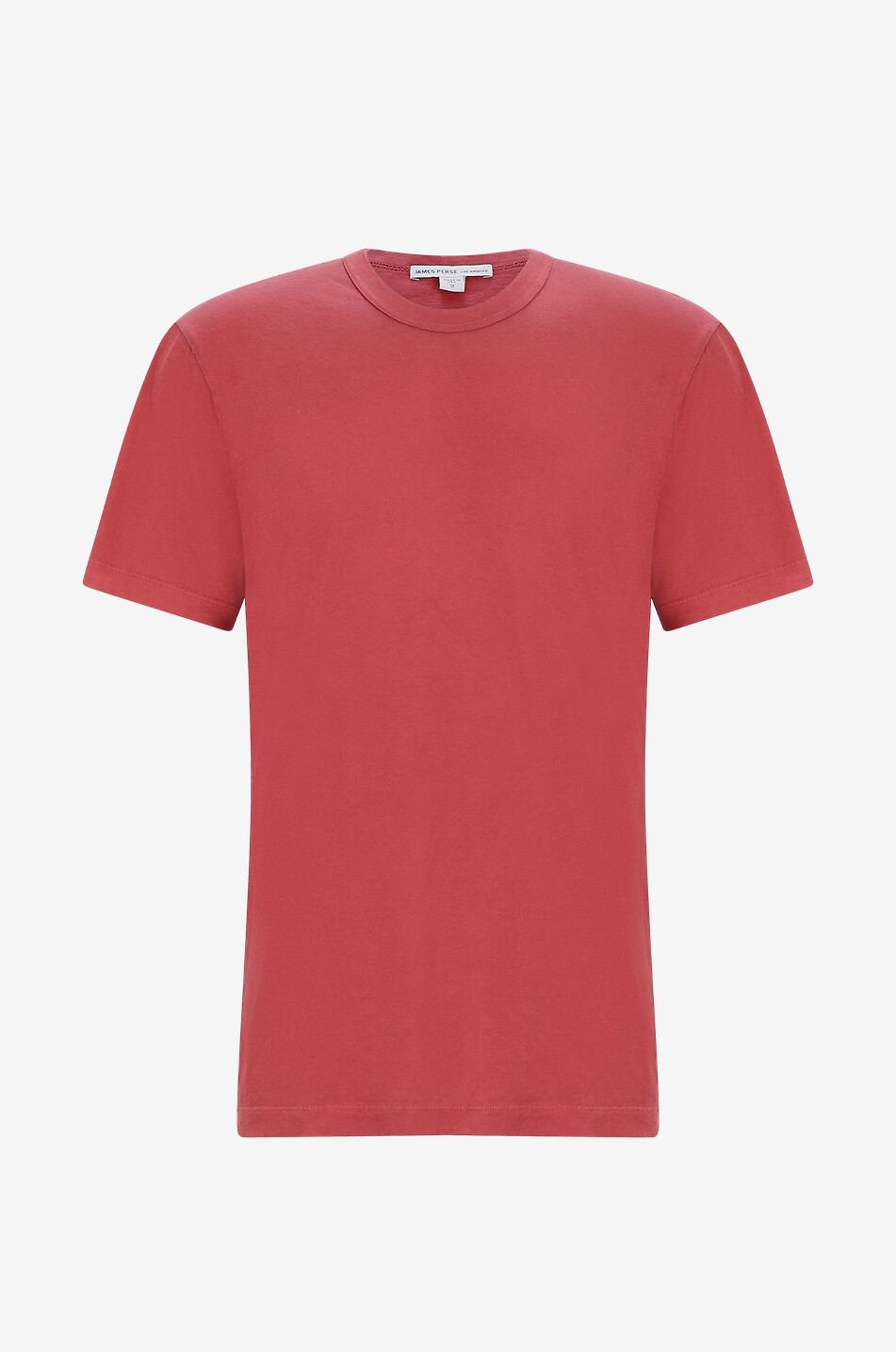 JAMES PERSE T-shirt à col rond et manches courtes en jersey léger Homme ROUGE MOYEN 1