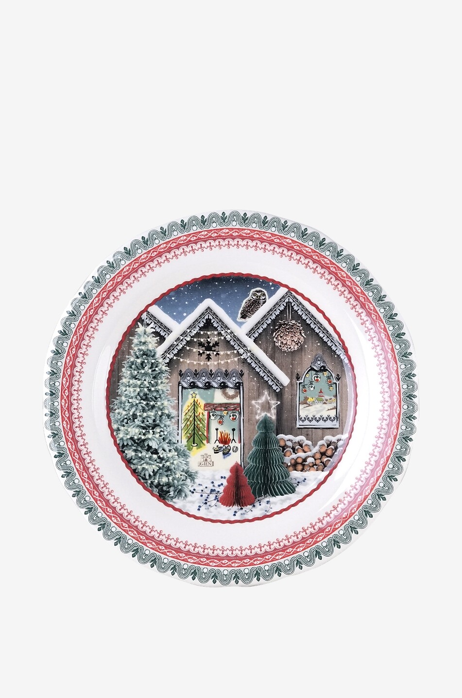 FAIENCERIES DE GIEN Assiette à dessert Chalet de Noël 2023 Maison MULTICOLORE 1