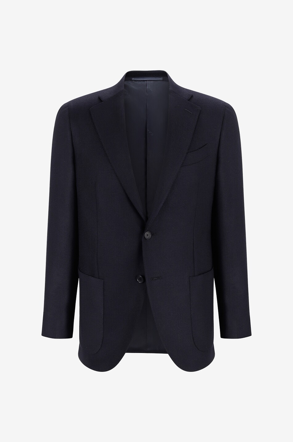 Blazer en laine uni à boutonnage simple