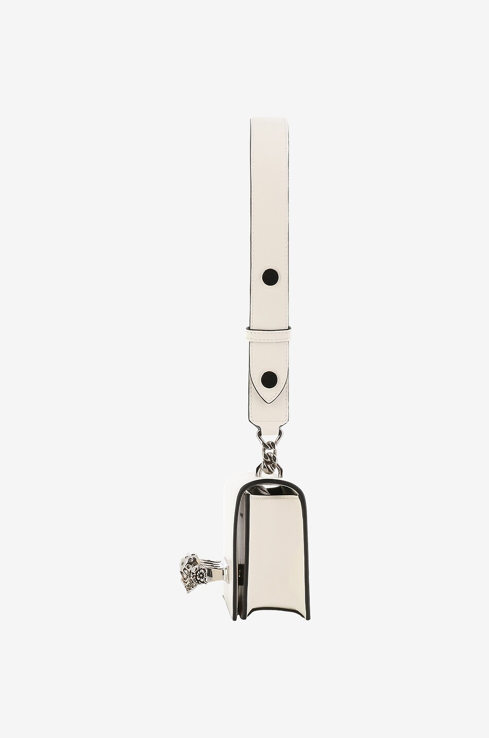 Mini sac porté épaule en cuir lisse Jewlled Biker