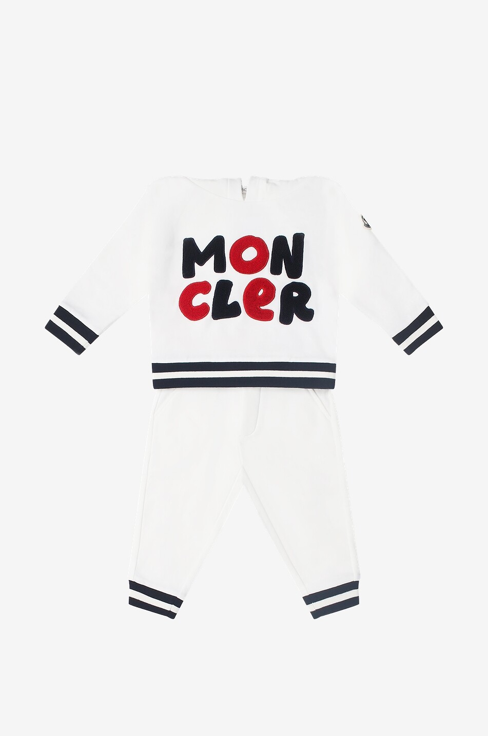 Terry patch adorned baby jogging suit