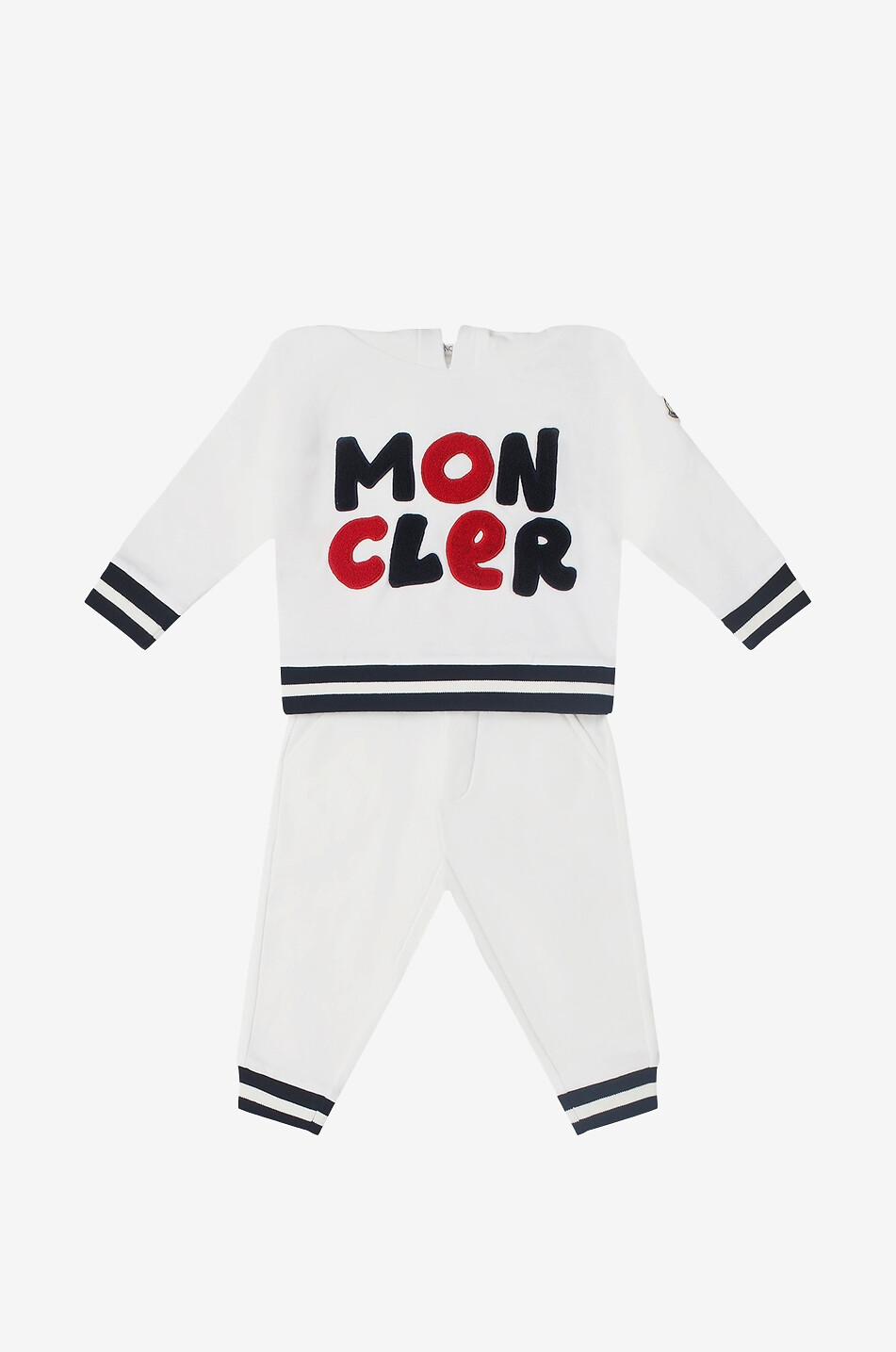 MONCLER Ensemble de jogging bébé à patch éponge Bébé BLANC 1