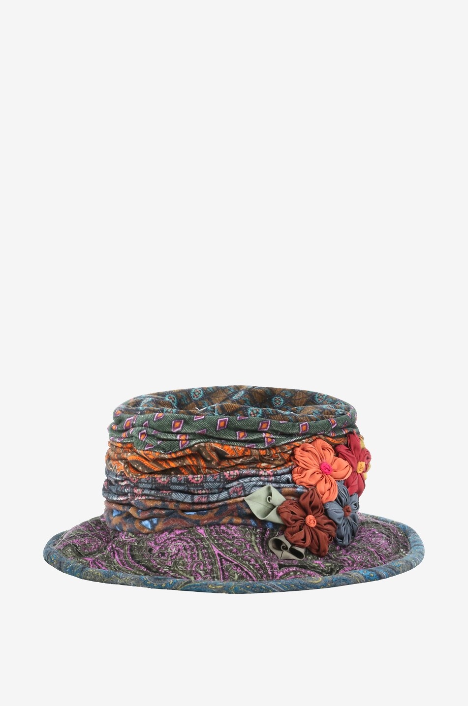 GREVI Chapeau cloche en coton à fleurs Femme MULTICOLORE 2