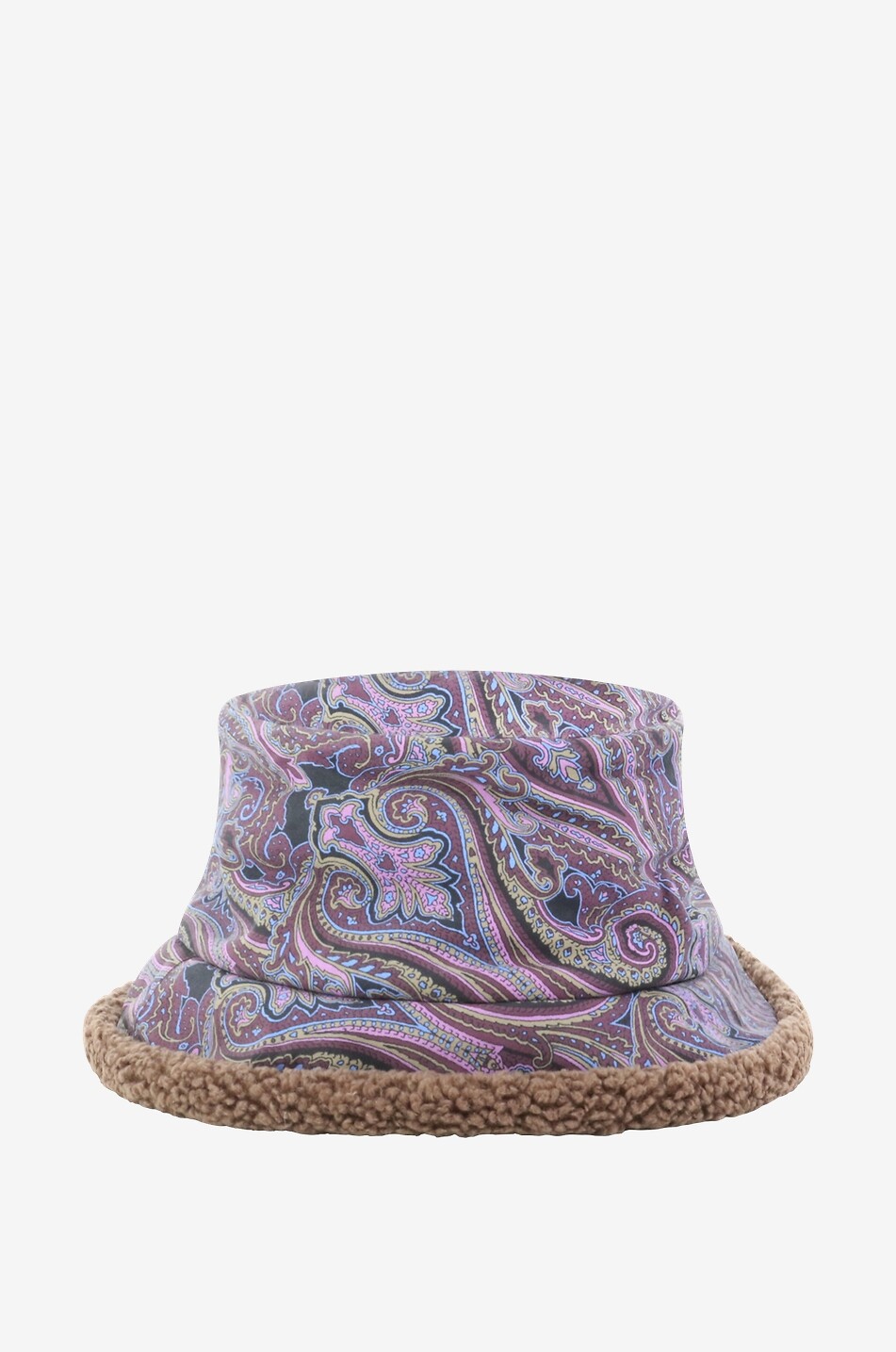 GREVI Chapeau cloche réversible motif Paisley et peluche Femme VIOLET 1