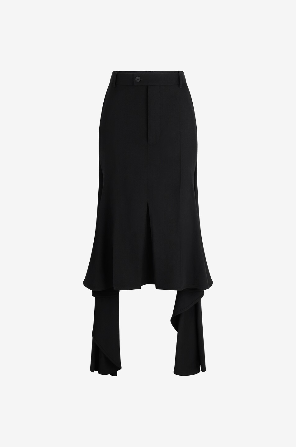 BALENCIAGA Godet Deconstructed asymmetric skirt Women BLACK 1