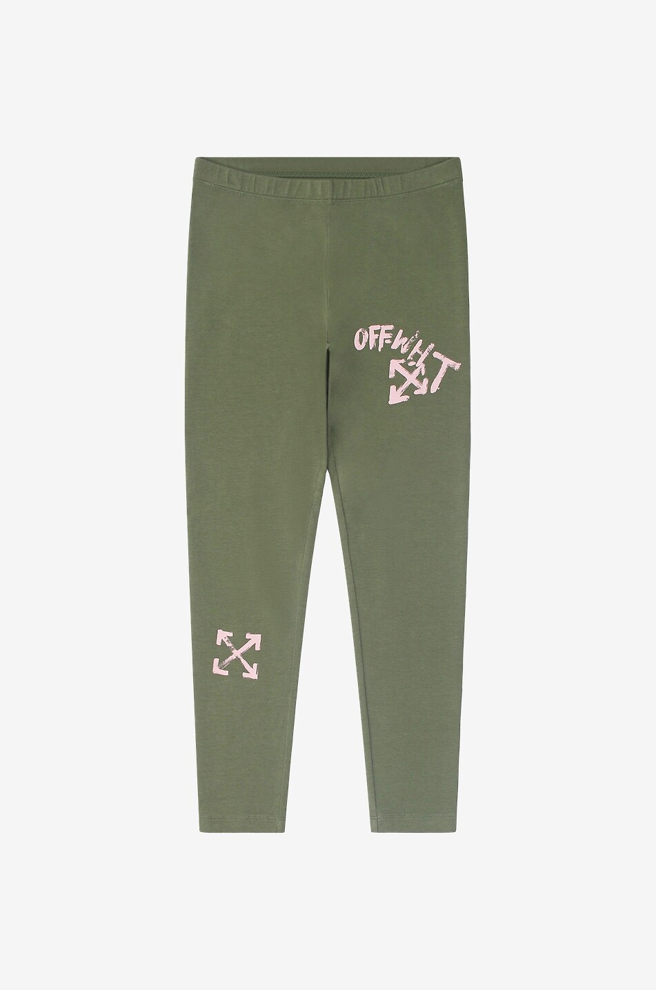 OFF WHITE Legging en coton pour fille Paint Script Fille ROSE 1