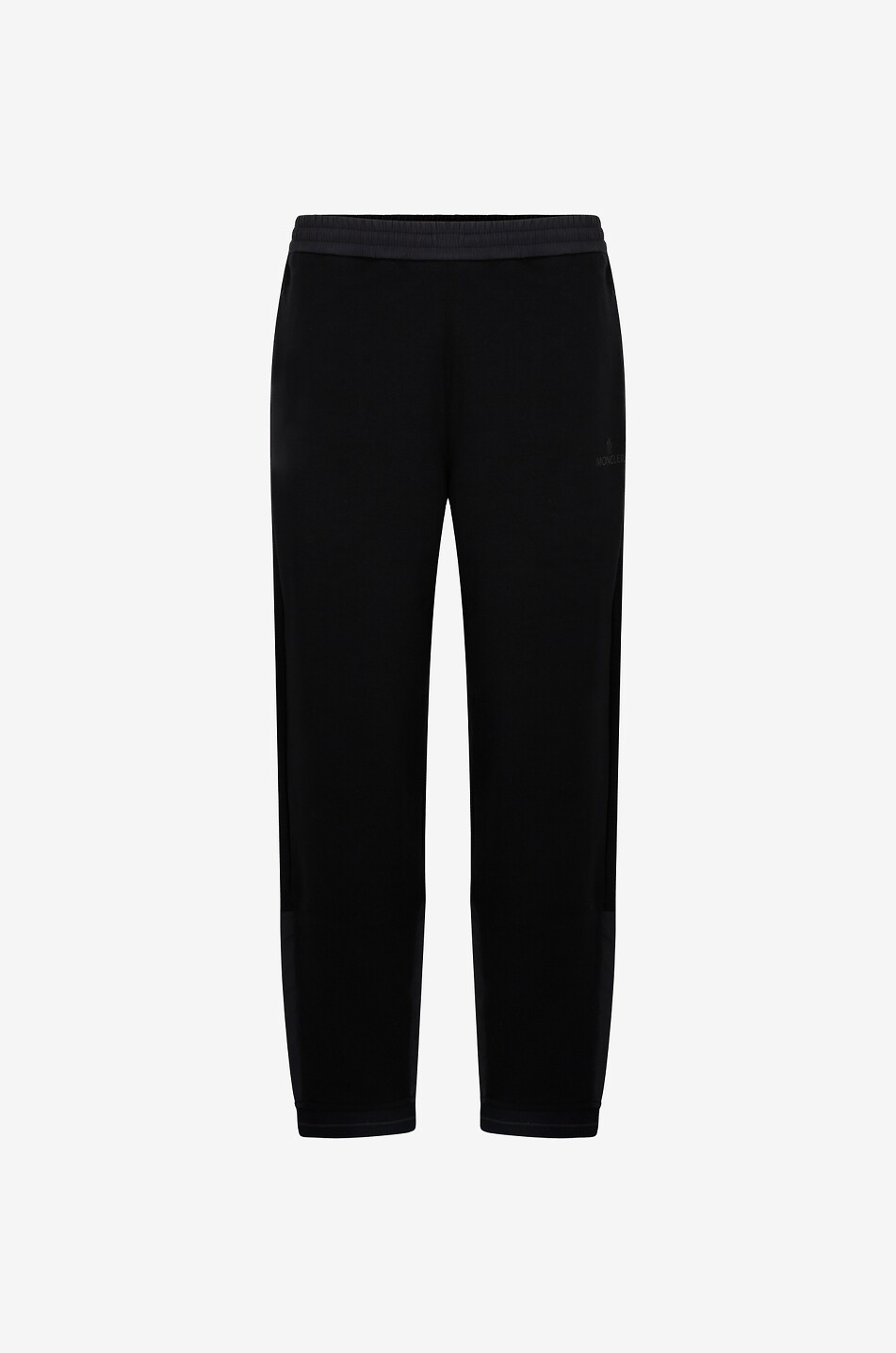 MONCLER Matt Black bi-material jogging trousers Men BLACK 1