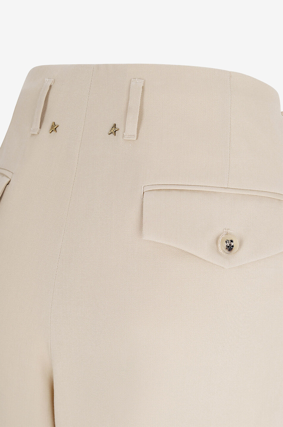 Flavia wide-leg wool twill trousers