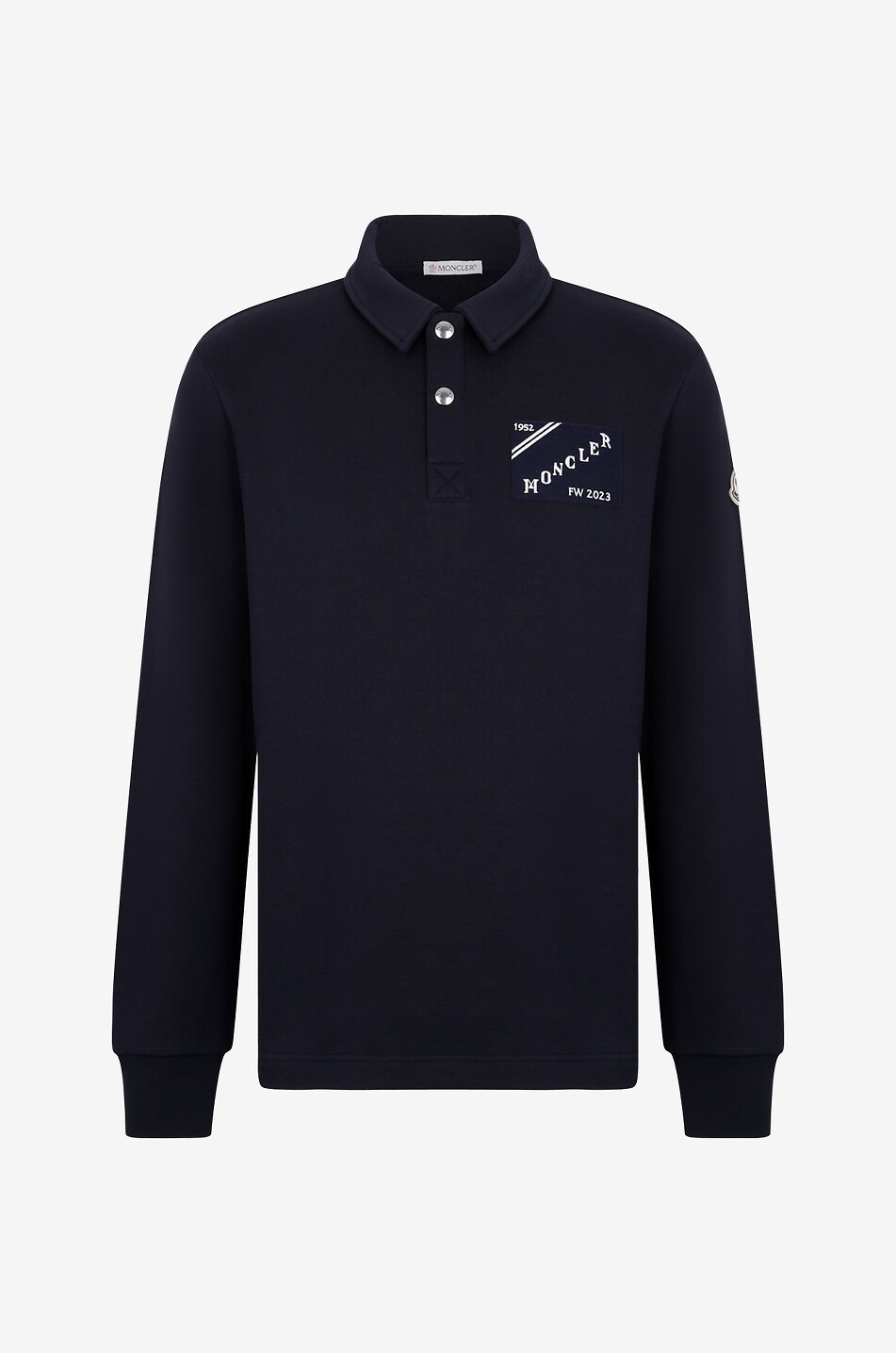 1952 Moncler long-sleeved sweat polo shirt