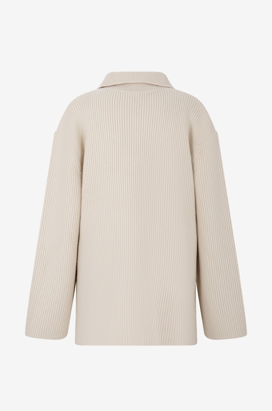 TOTEME Oversize-Rippstrick-Polohemd Damen BEIGE 2