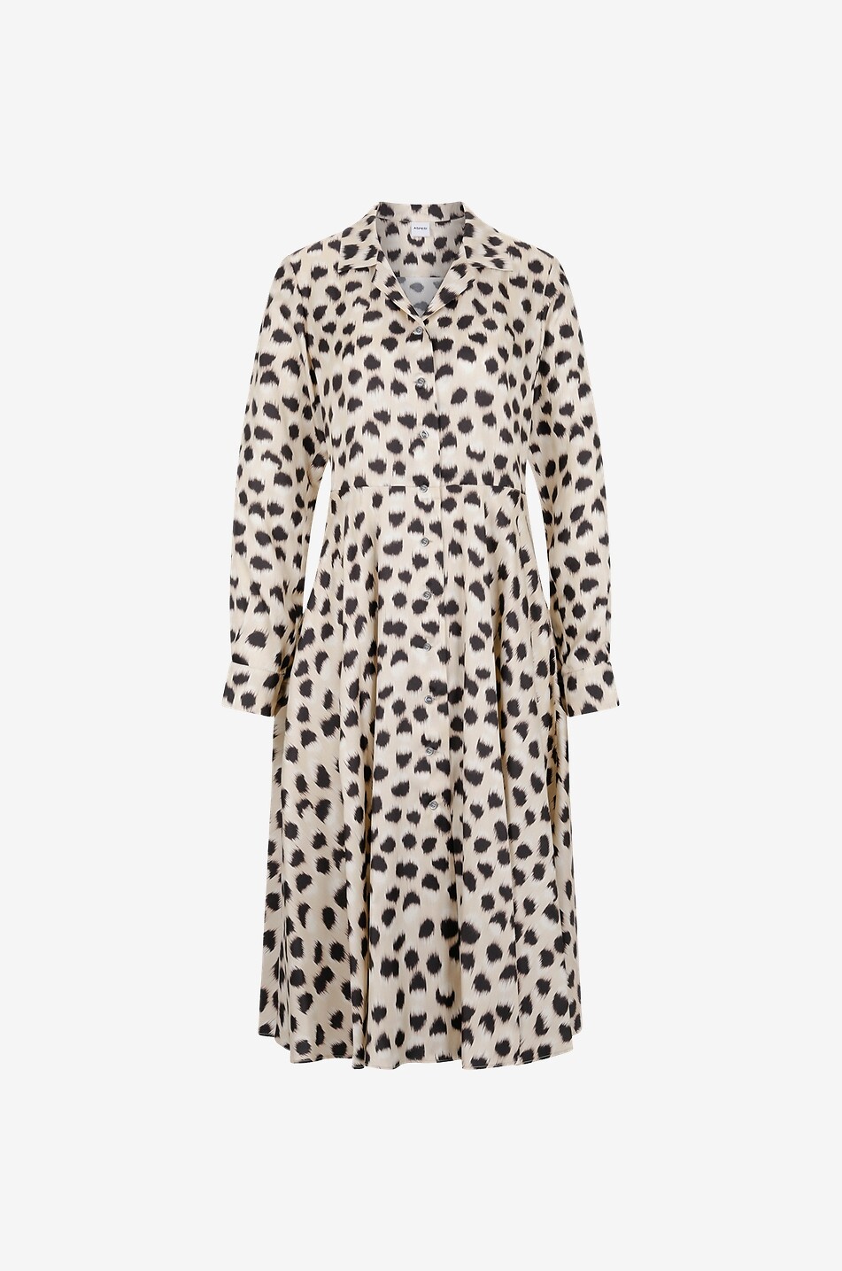 Hemdkleid aus Twill mit Tierprint