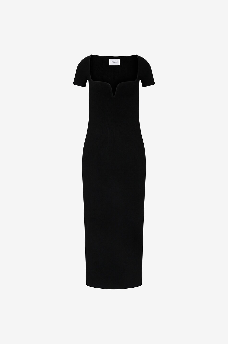 Midi-Schlauchstrickkleid mit kurzen Ärmeln Gaia