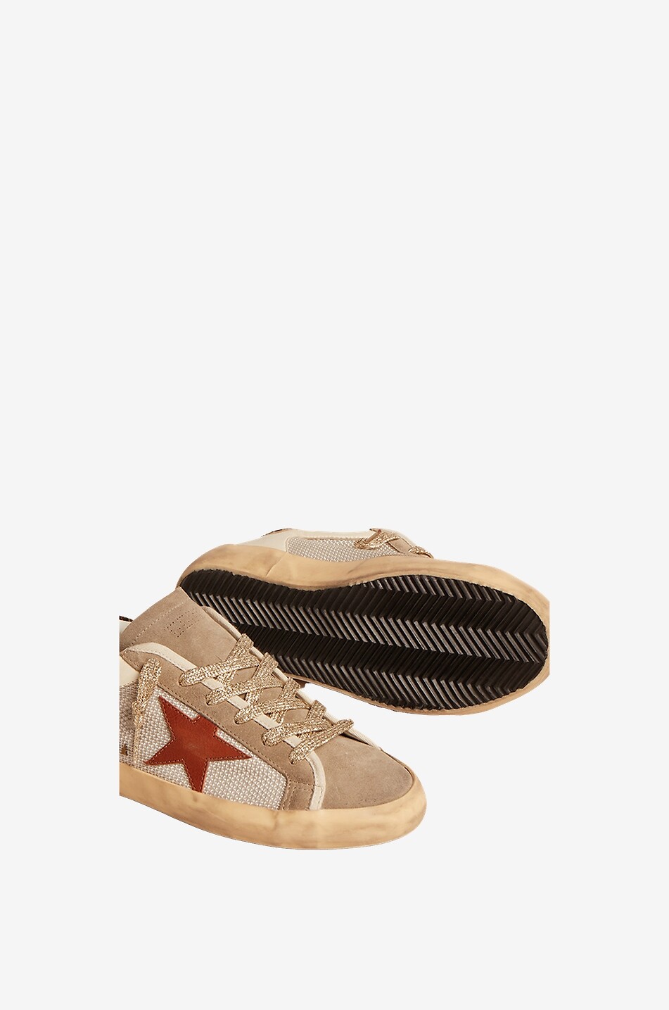 GOLDEN GOOSE Baskets multi-matières Super-Star Double Quarter Femme MULTICOLORE 4