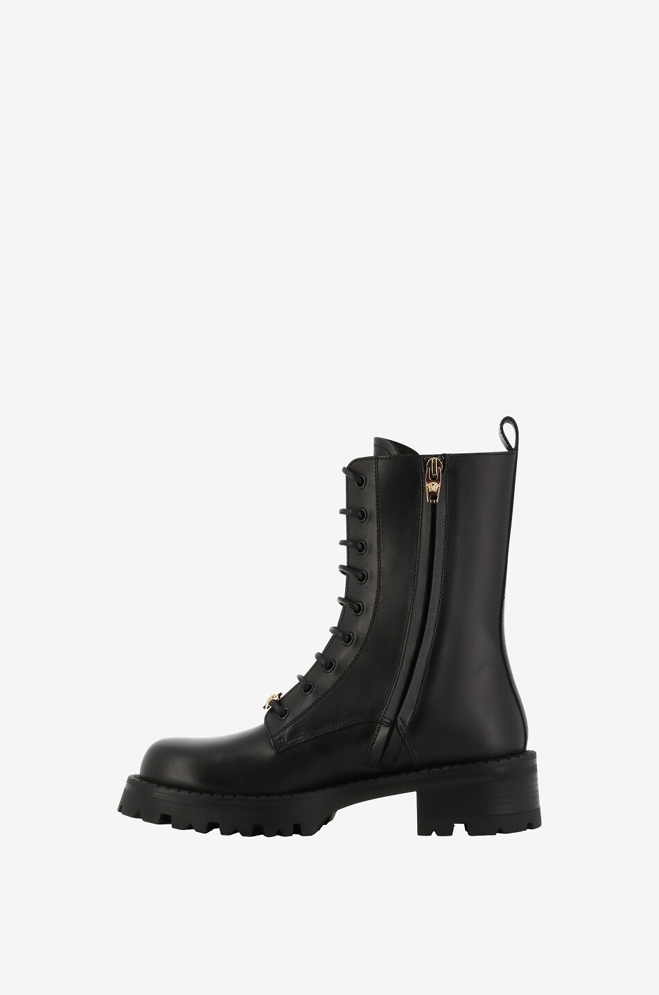 VERSACE Vagabond smooth leather lace-up ankle boots Women BLACK 3