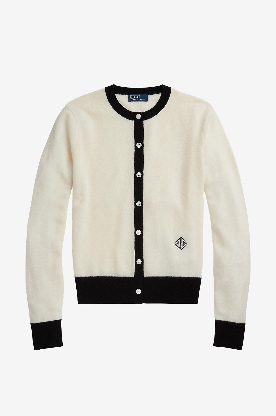 Cardigan bicolore boutonné en cachemire PRL