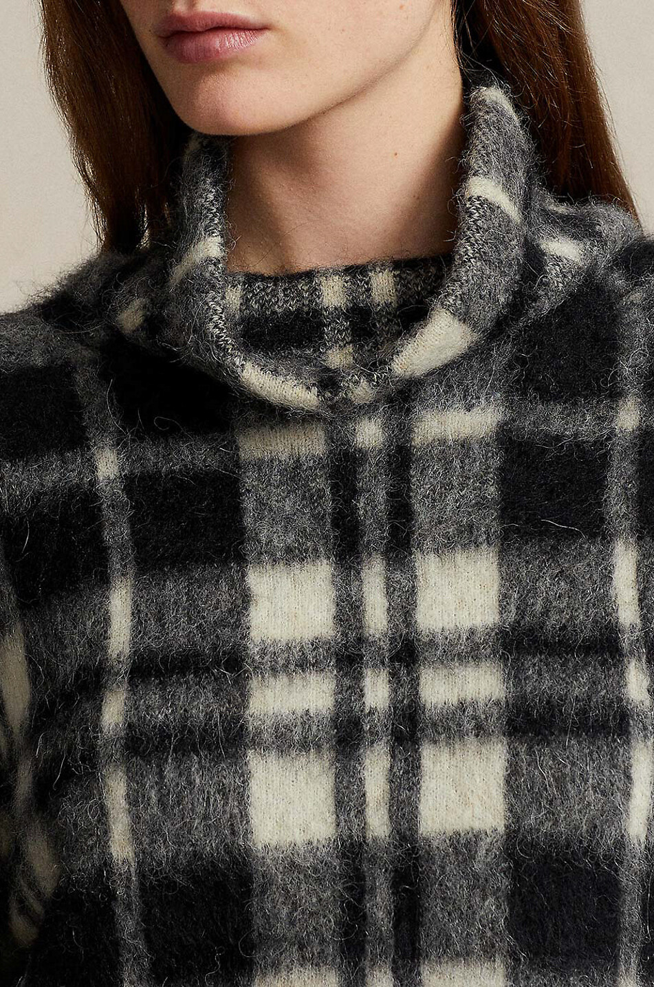 POLO RALPH LAUREN Pull jacquard à carreaux et col montant Femme MULTICOLORE2 5