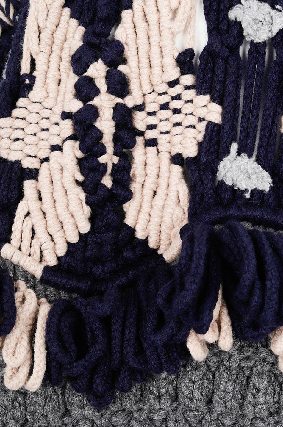 BRUNELLO CUCINELLI Cardigan jacquard épais à franges Opera Femme MULTICOLORE 3