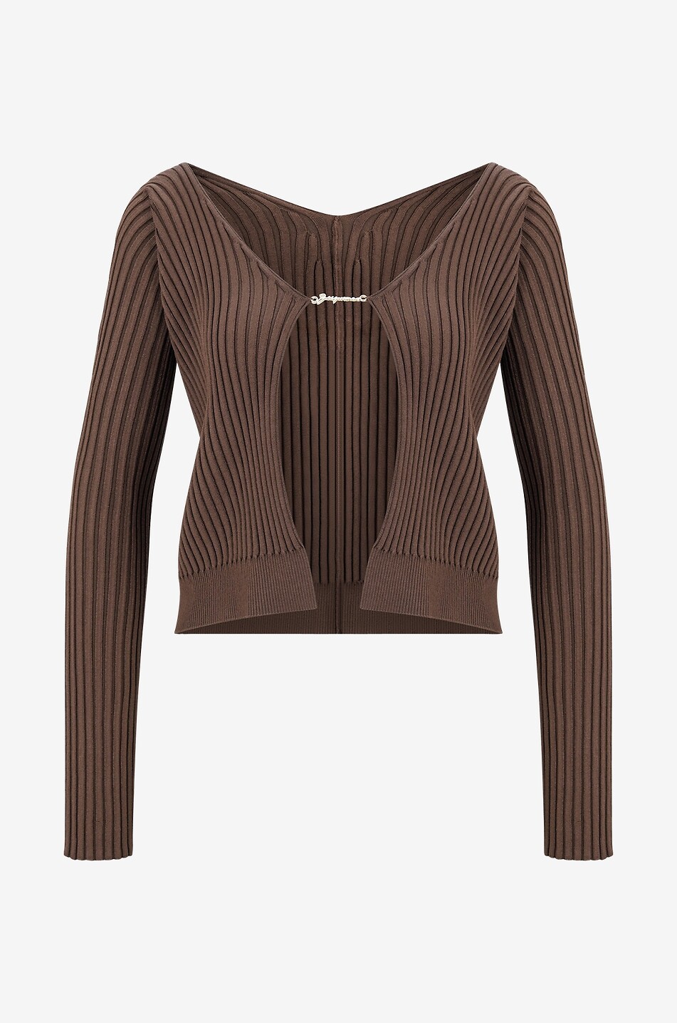Cardigan sans coutures à charm La maille Pralù Longue