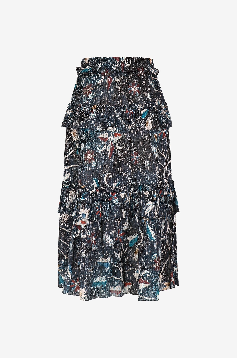 ULLA JOHNSON Josette cotton and viscose maxi skirt Women MULTI COLOURED 2