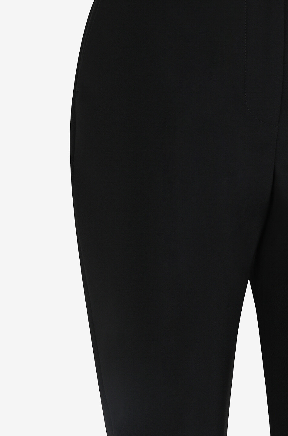 ALEXANDER McQUEEN Gerade Hose mit hoher Taille aus Wolle Damen SCHWARZ 4