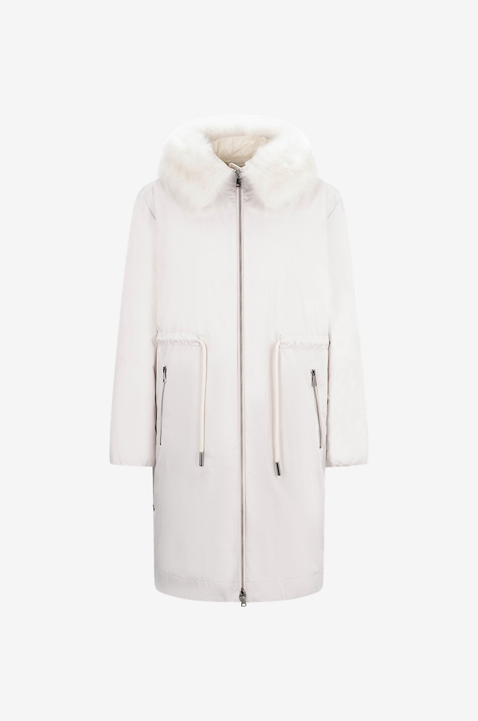 Durbec warm parka with fur-trimmed hood