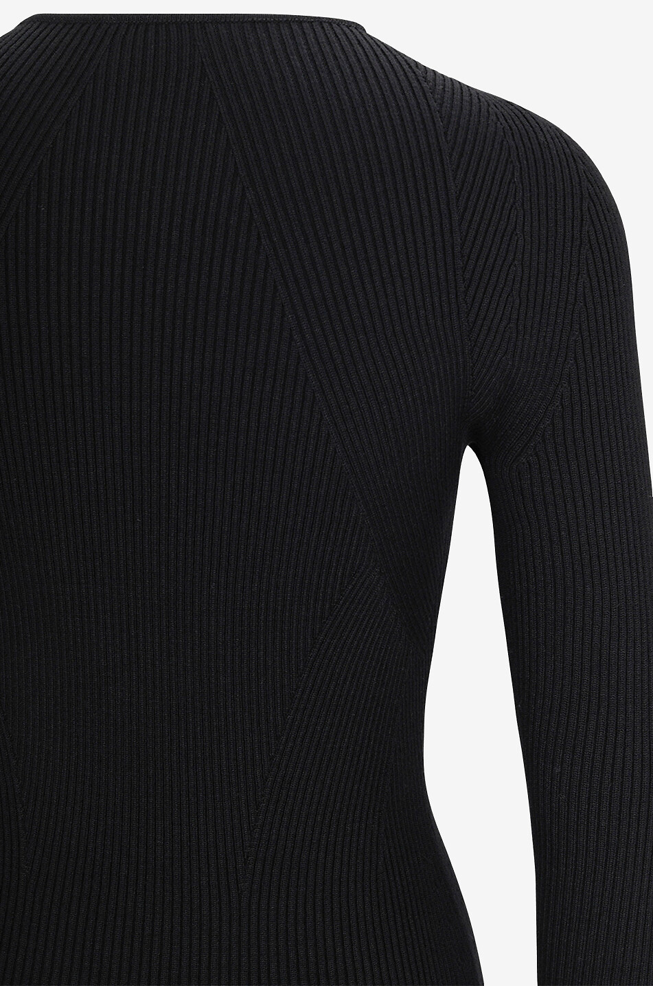 ALEXANDER McQUEEN V-neck sheath jumper with shoulder cut-out Women BLACK 3