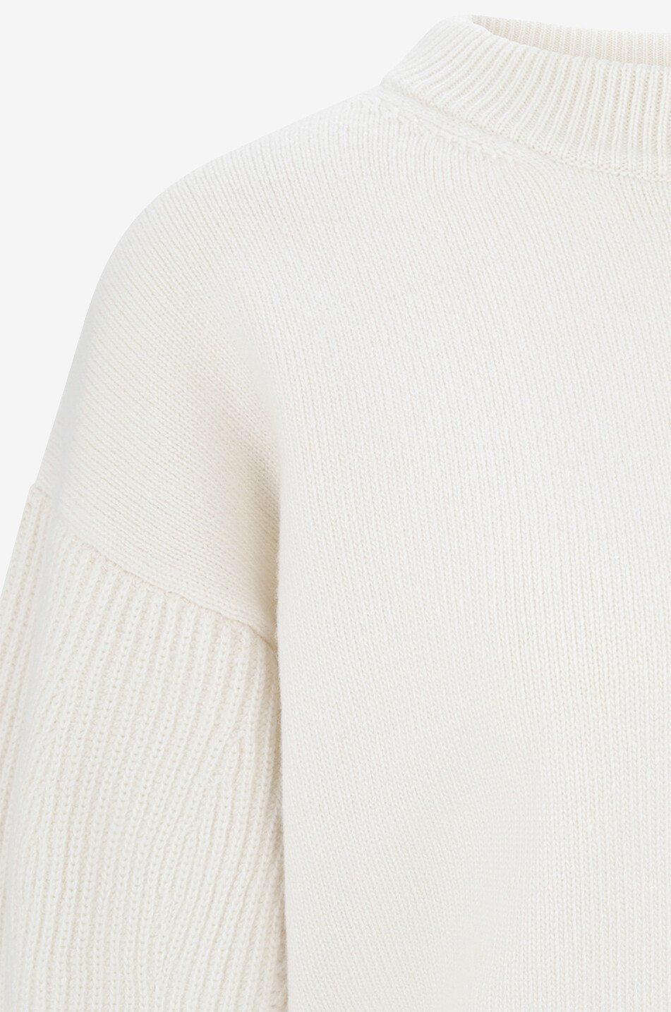 ALEXANDER McQUEEN Wool and cashmere loose cropped jumper Women EGGSHELL 7