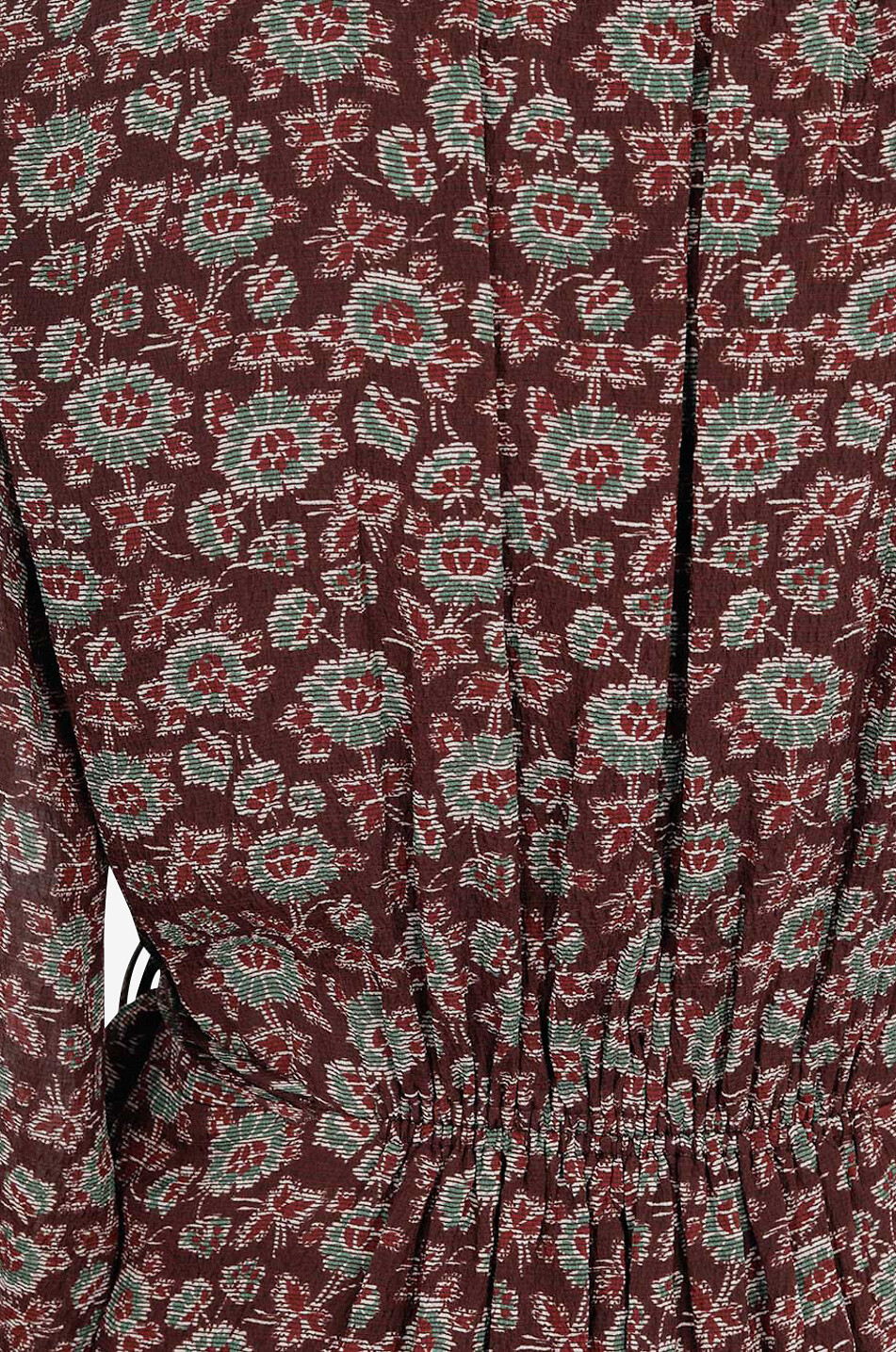 Langes geblümtes Crêpe-Kleid Babeth