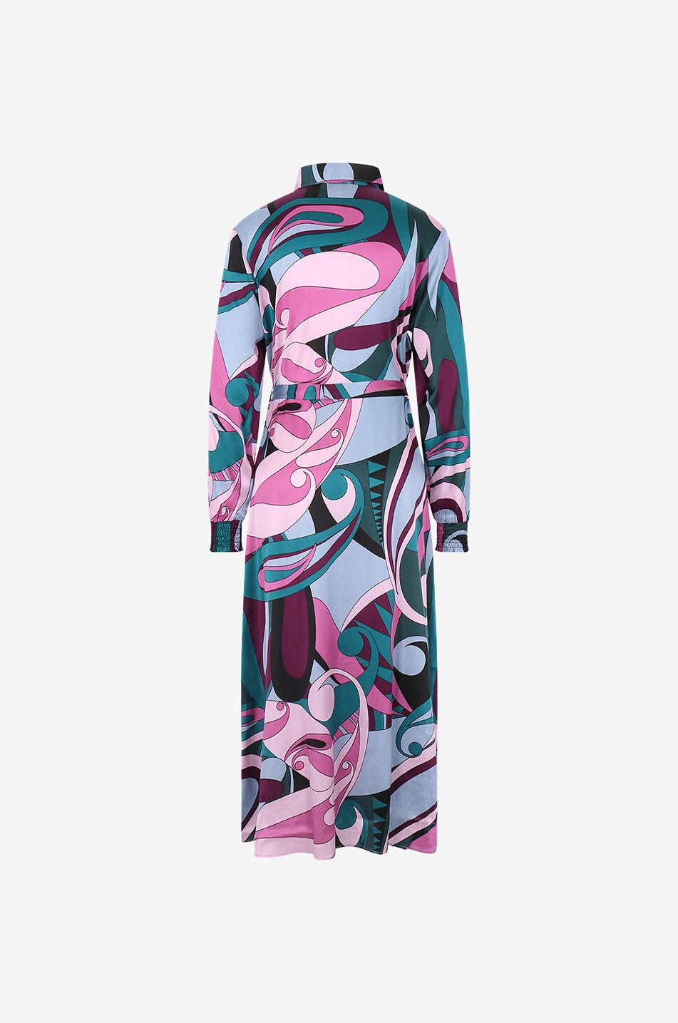 Robe chemise en soie à motif Rosalie