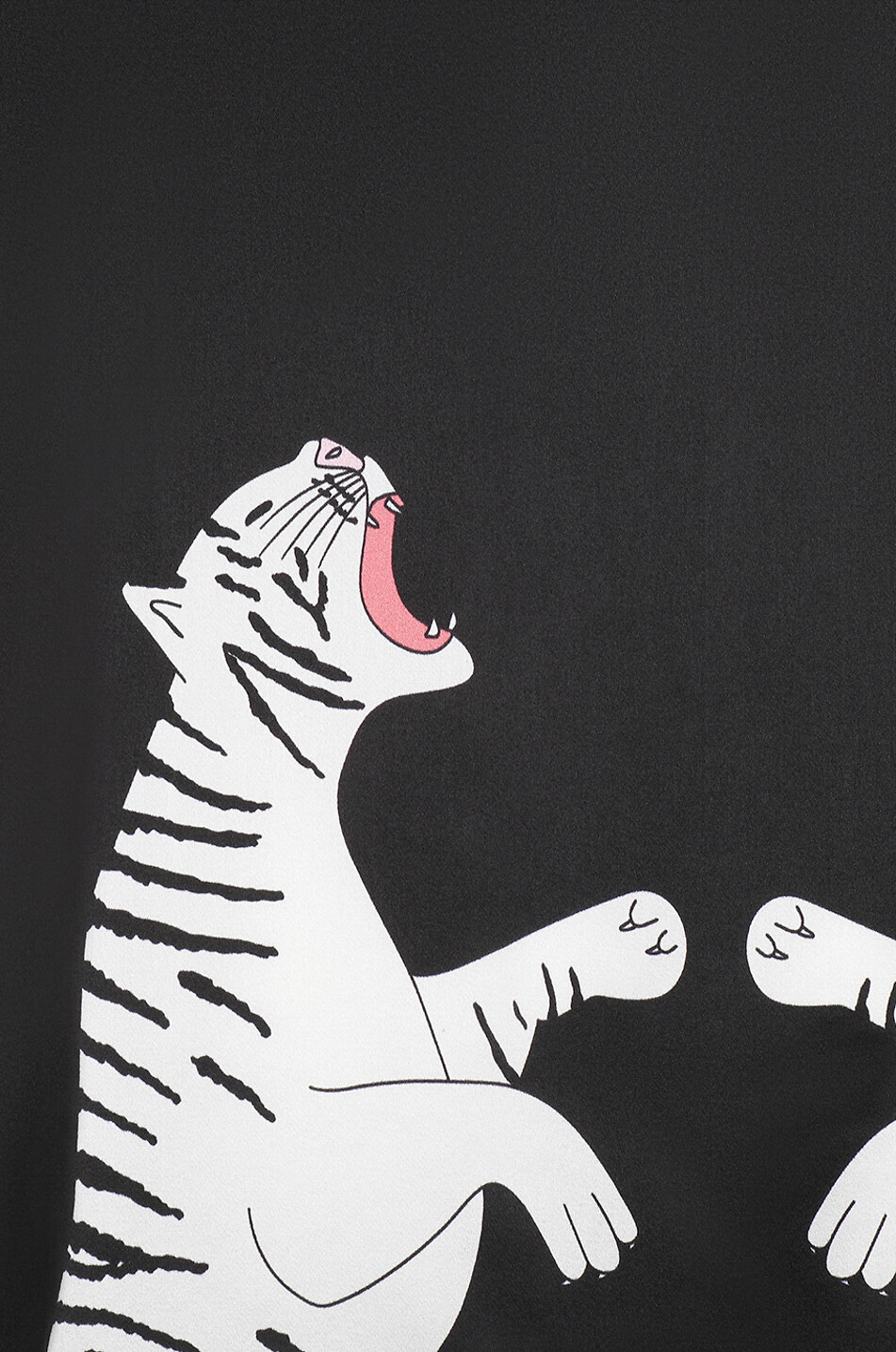 Robe courte en soie Tiger