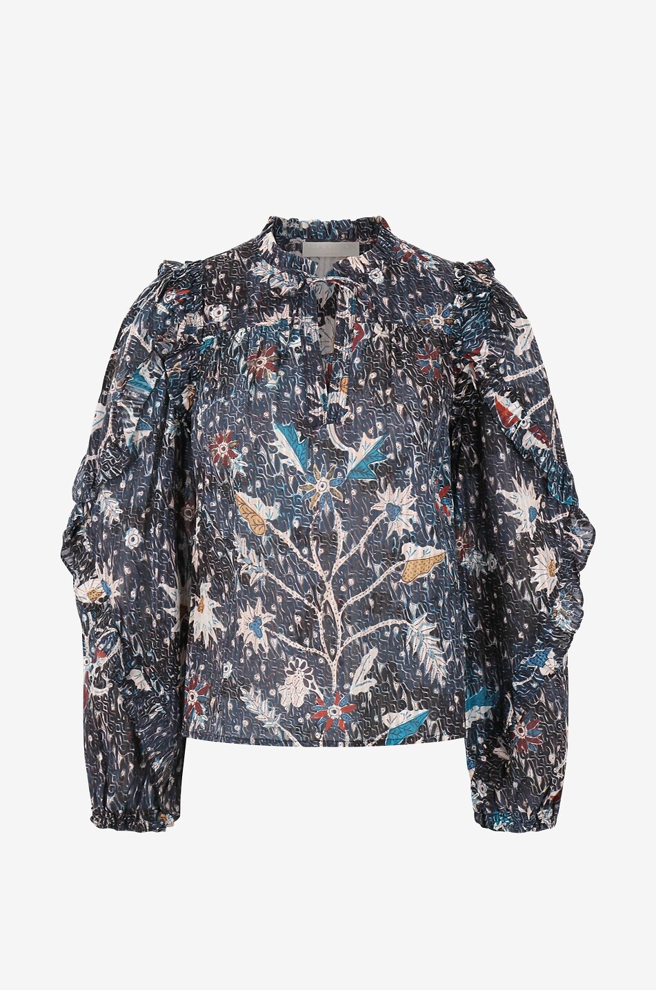 ULLA JOHNSON Blouse à manches longues en coton et viscose Manet Femme MULTICOLORE 1