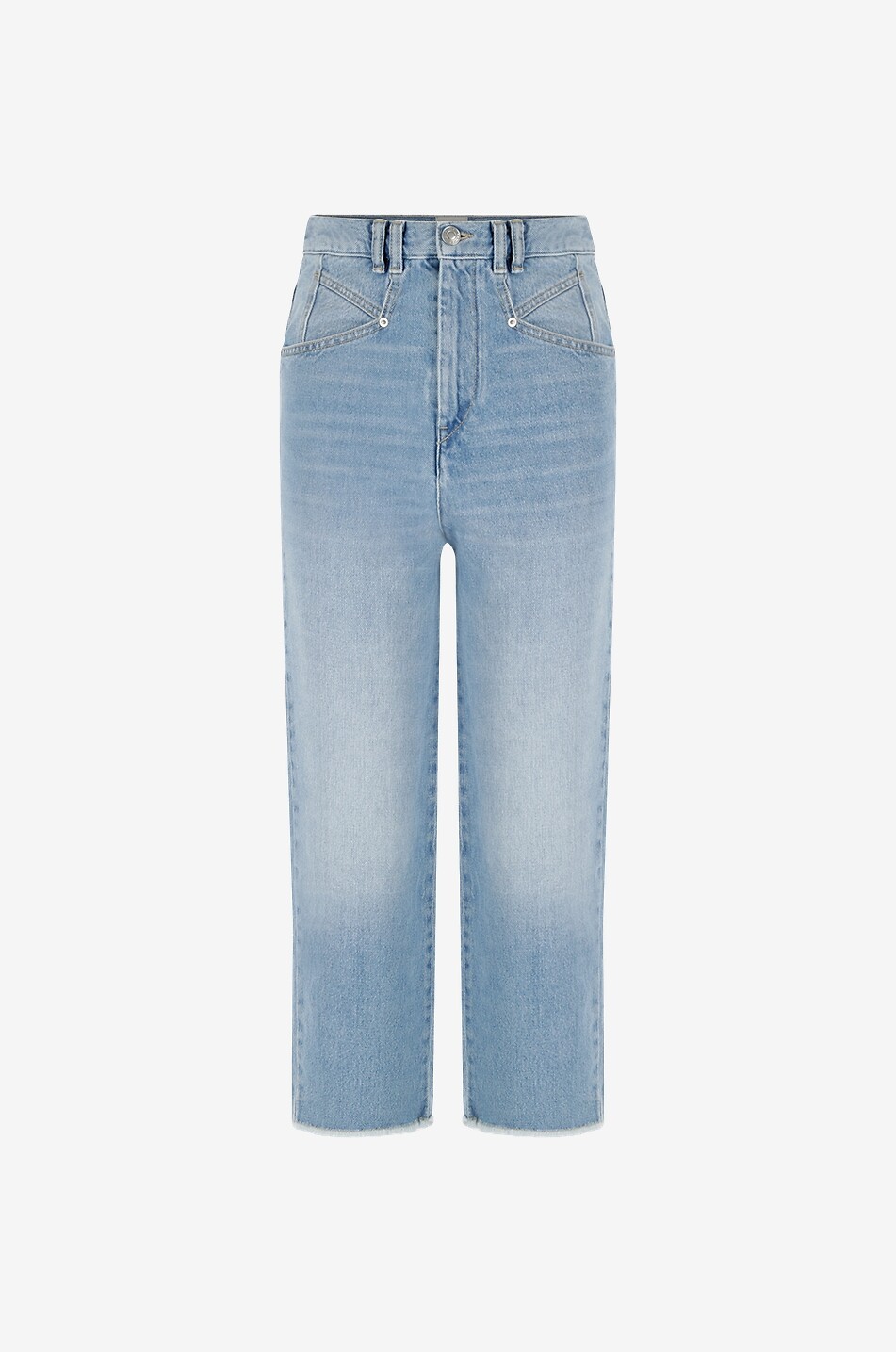 Gerade verkürzte Jeans mit hohem Bund Dilali