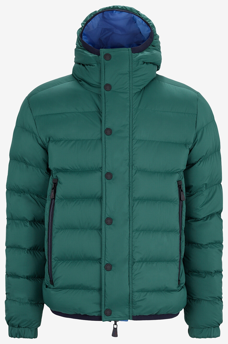 MONCLER GRENOBLE Kurze wendbare Daunenjacke mit Kapuze Rosiere Herren BLAU 2
