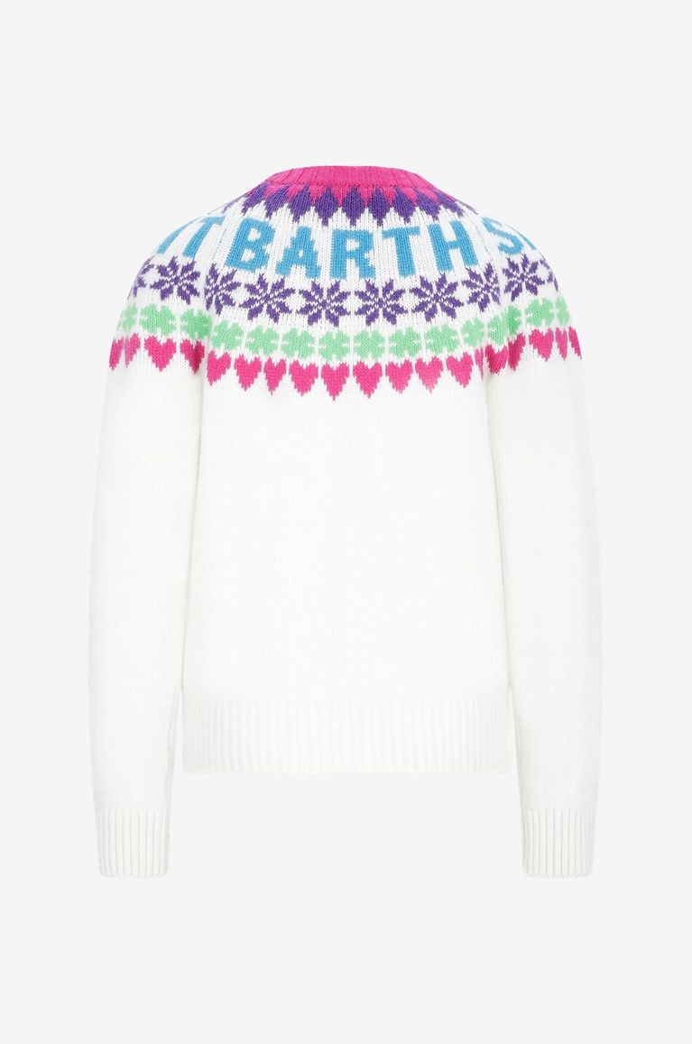 MC2 SAINT BARTH New Queen Nordic Elements jacquard crewneck jumper Women MULTI COLOURED 2