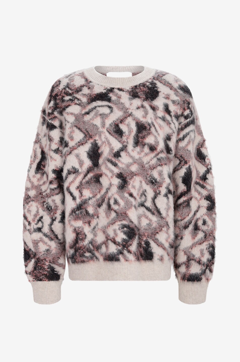 ISABEL MARANT Pull jacquard duveteux à col rond Farell Homme ORANGE 1