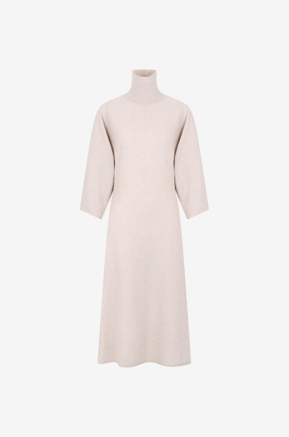 FABIANA FILIPPI Ausgestelltes Feinstrick-Midikleid mit Fledermausärmeln Damen Hellbeige 1