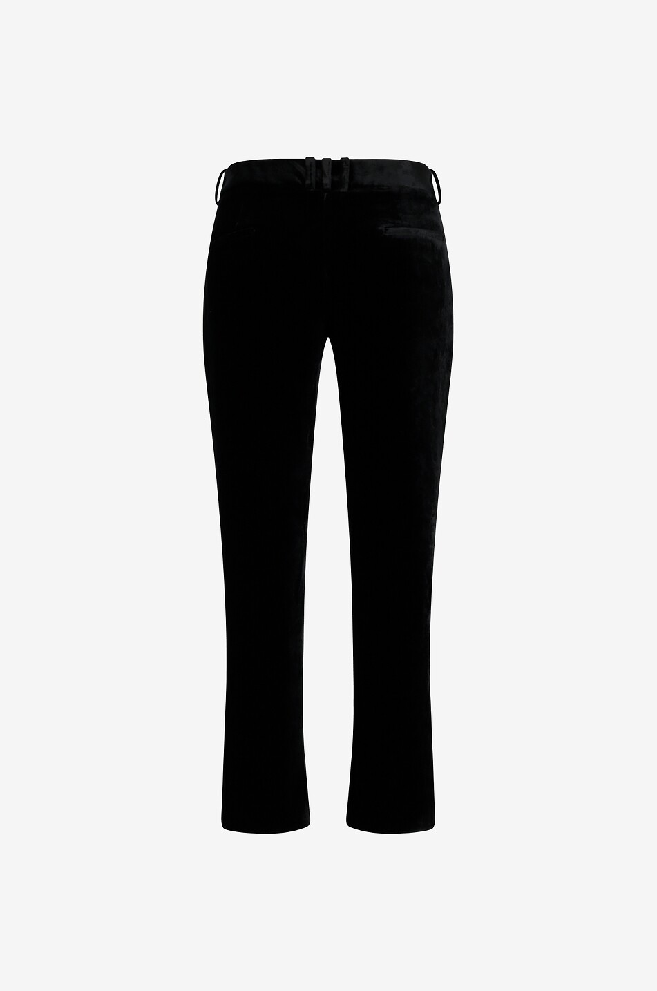 BALMAIN Ausgestellte verkürzte Hose aus Samt Damen SCHWARZ 2