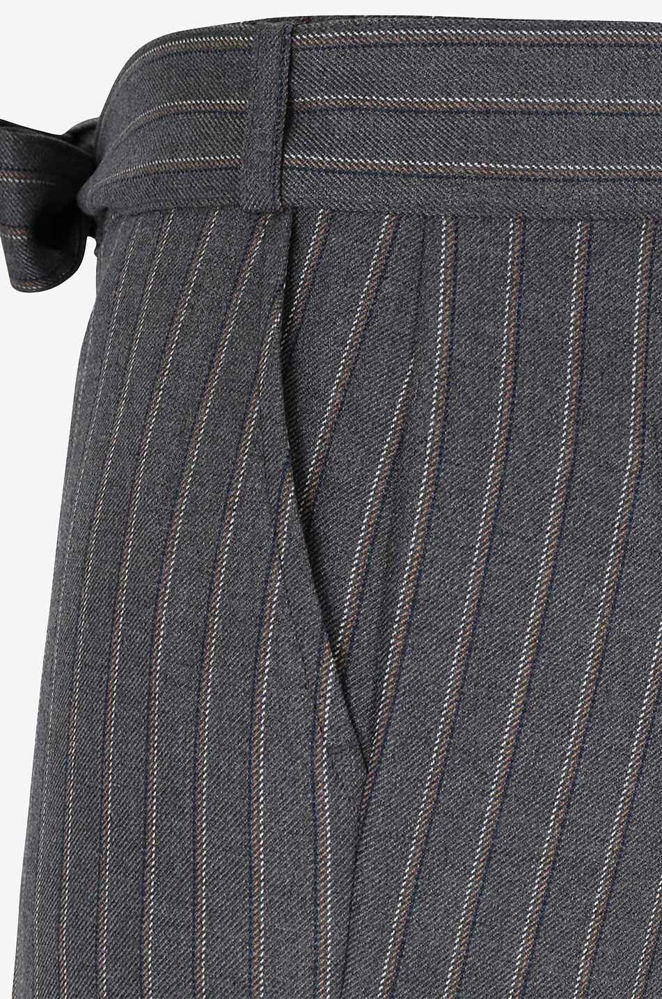 Gestreifte Hose mit weitem Bein Maike