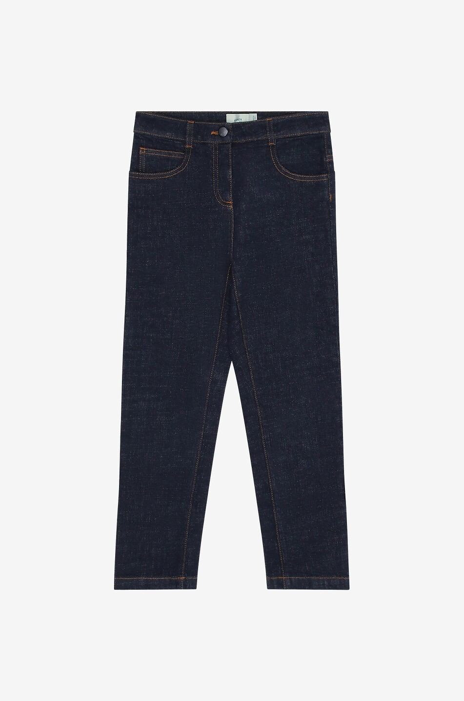 Logo-embroidered straight-leg children's jeans