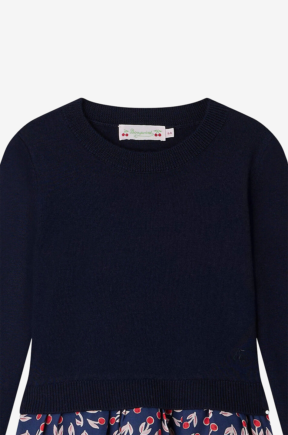BONPOINT Tayra girl's wool dress Girl DARK BLUE 3