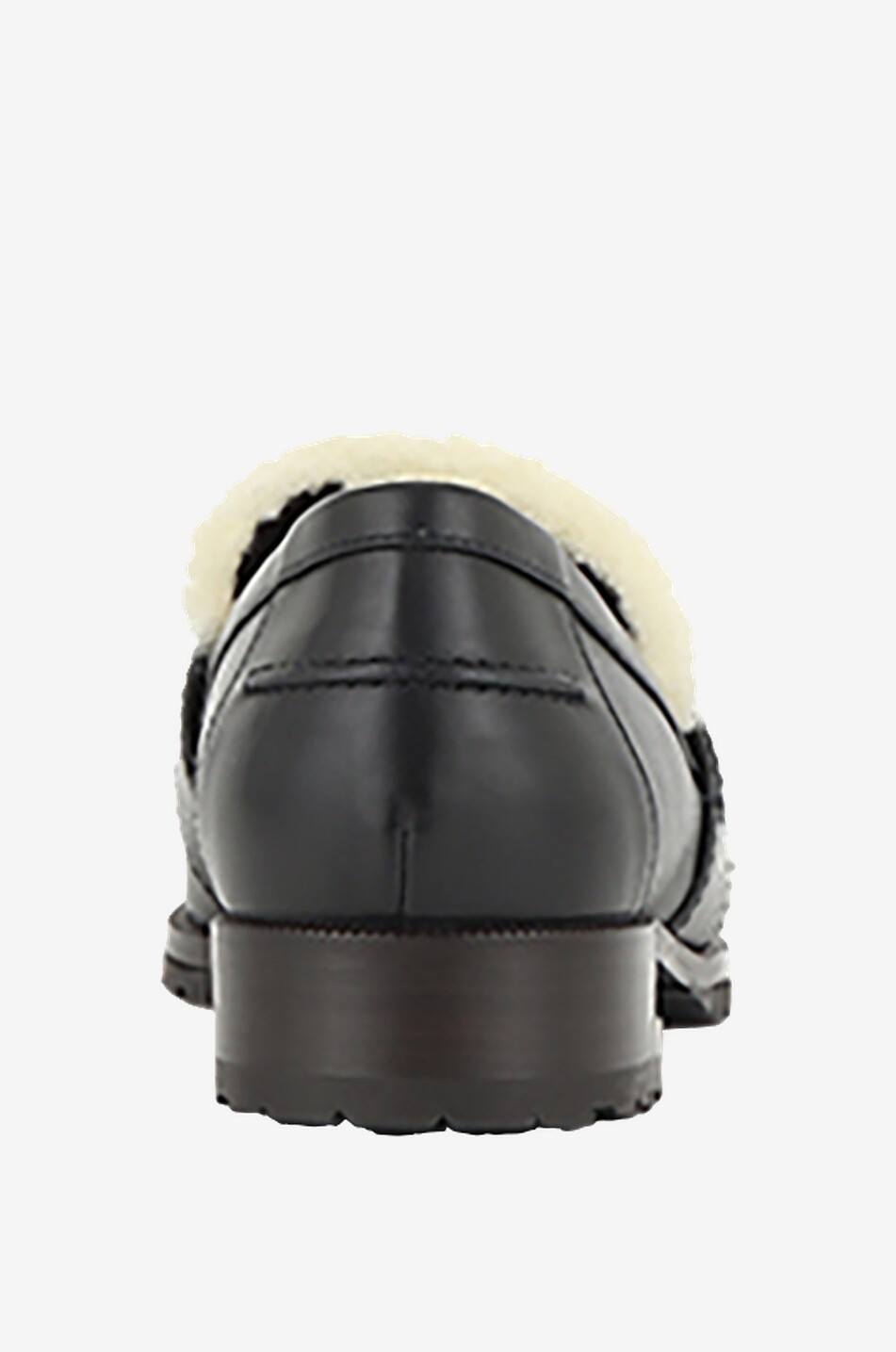 SKORPIOS Blair Aspen smooth leather and shearling loafers Women BLACK 3