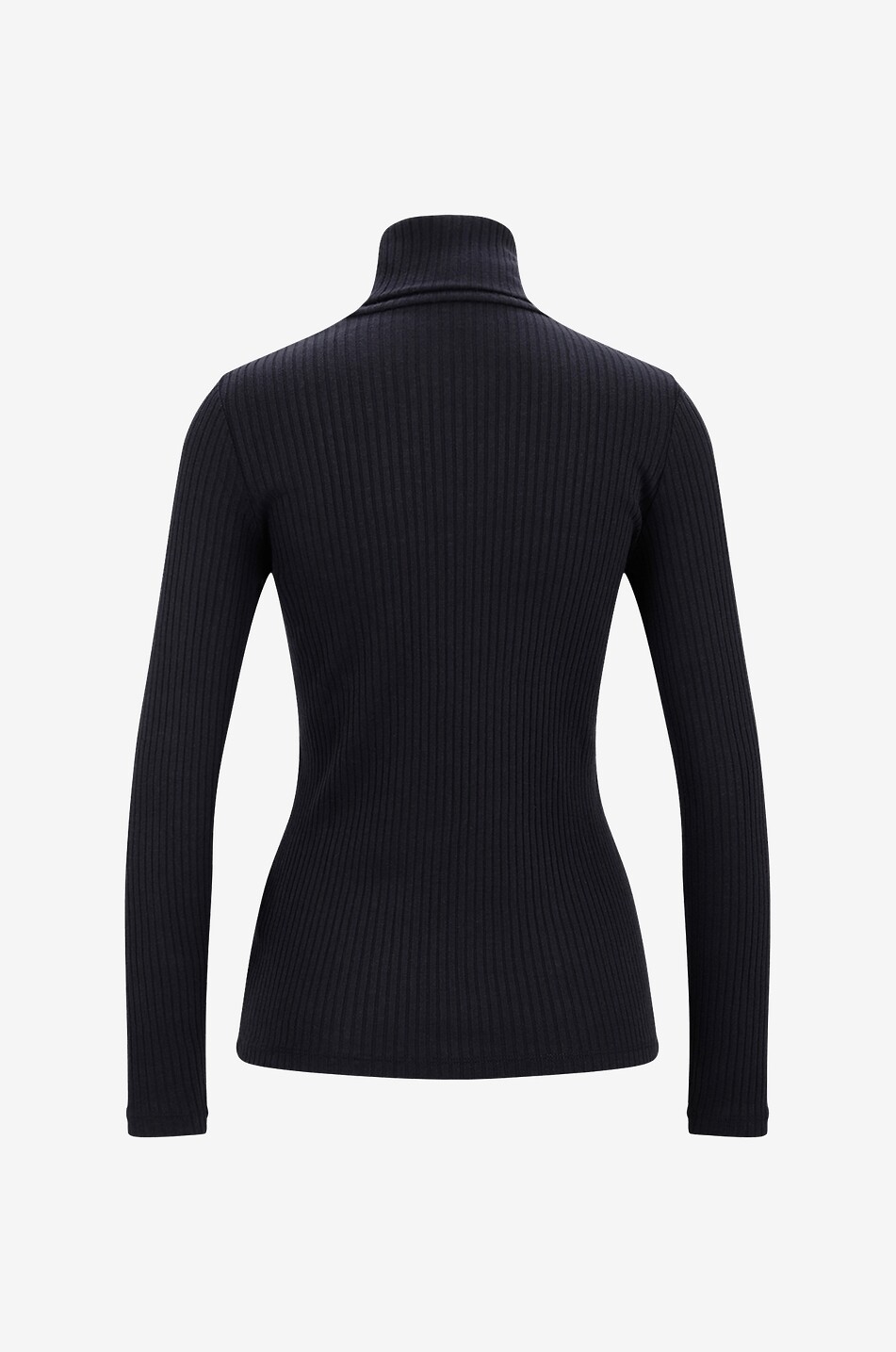 MAJESTIC FILATURES T-shirt à col roulé en coton modal et cachemire Femme NOIR 2