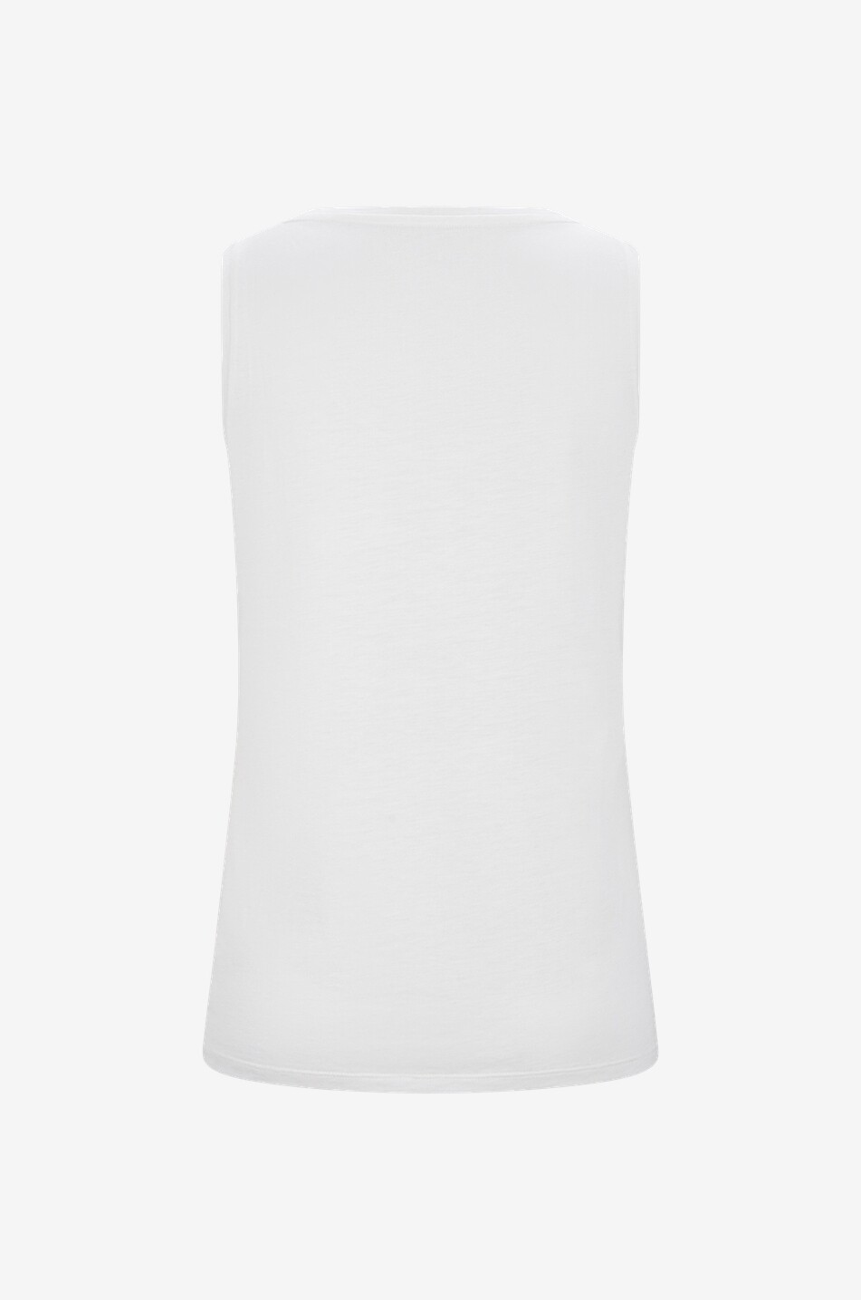 Top sans manches en soie et coton