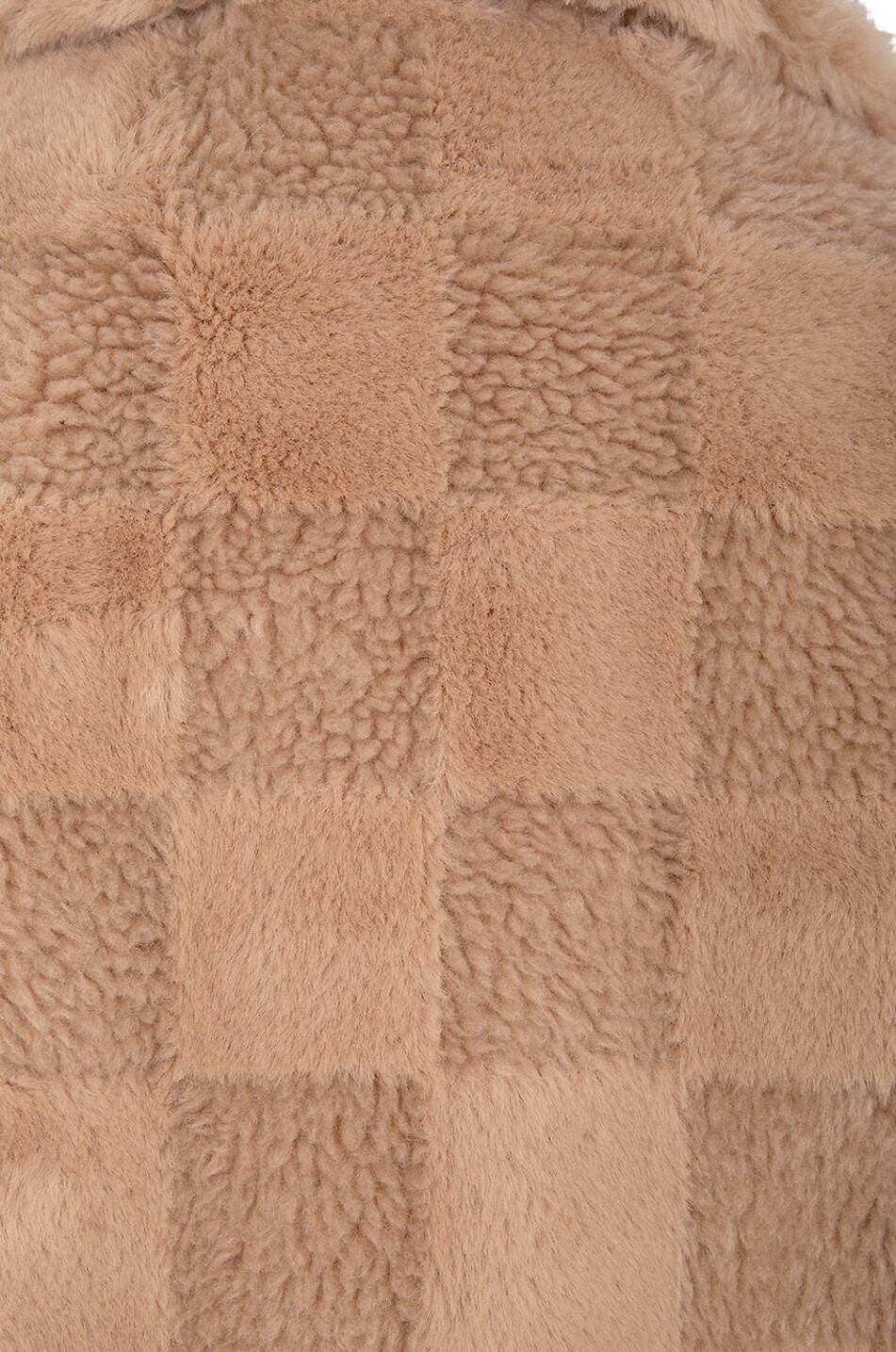 Oversize-Plüschmantel Tikka Checkerboard