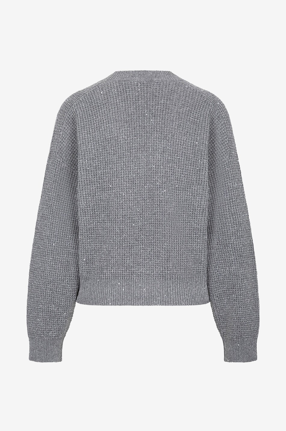 BRUNELLO CUCINELLI Sparkling V-neck boxy jumper Women MEDIUM GREY 2