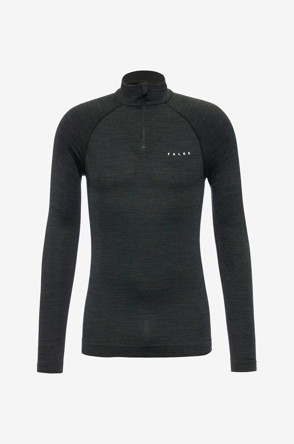 FALKE Wool-Tech half-zip first layer Men BLACK 1