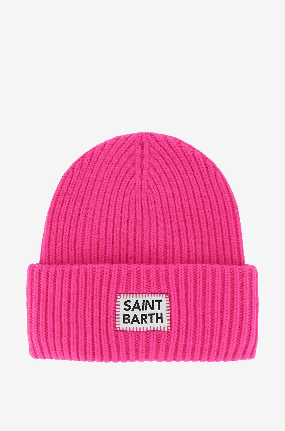 MC2 SAINT BARTH Berry wool viscose and nylon beanie Women PINK 1