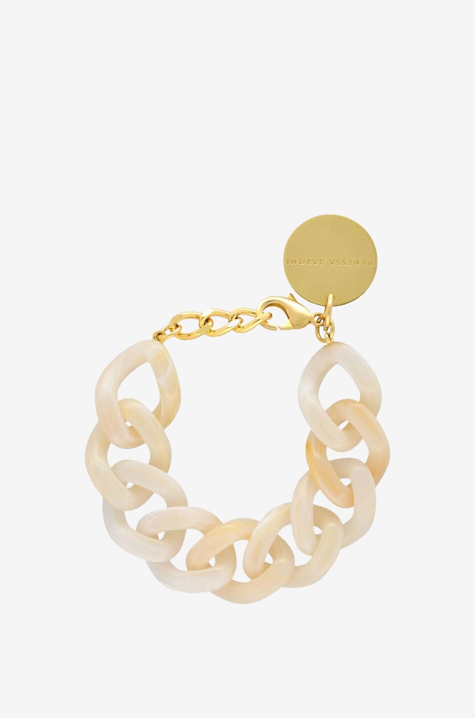 VANESSA BARONI Flat Chain Pearl Marble acetate bracelet Women LIGHT PINK 1