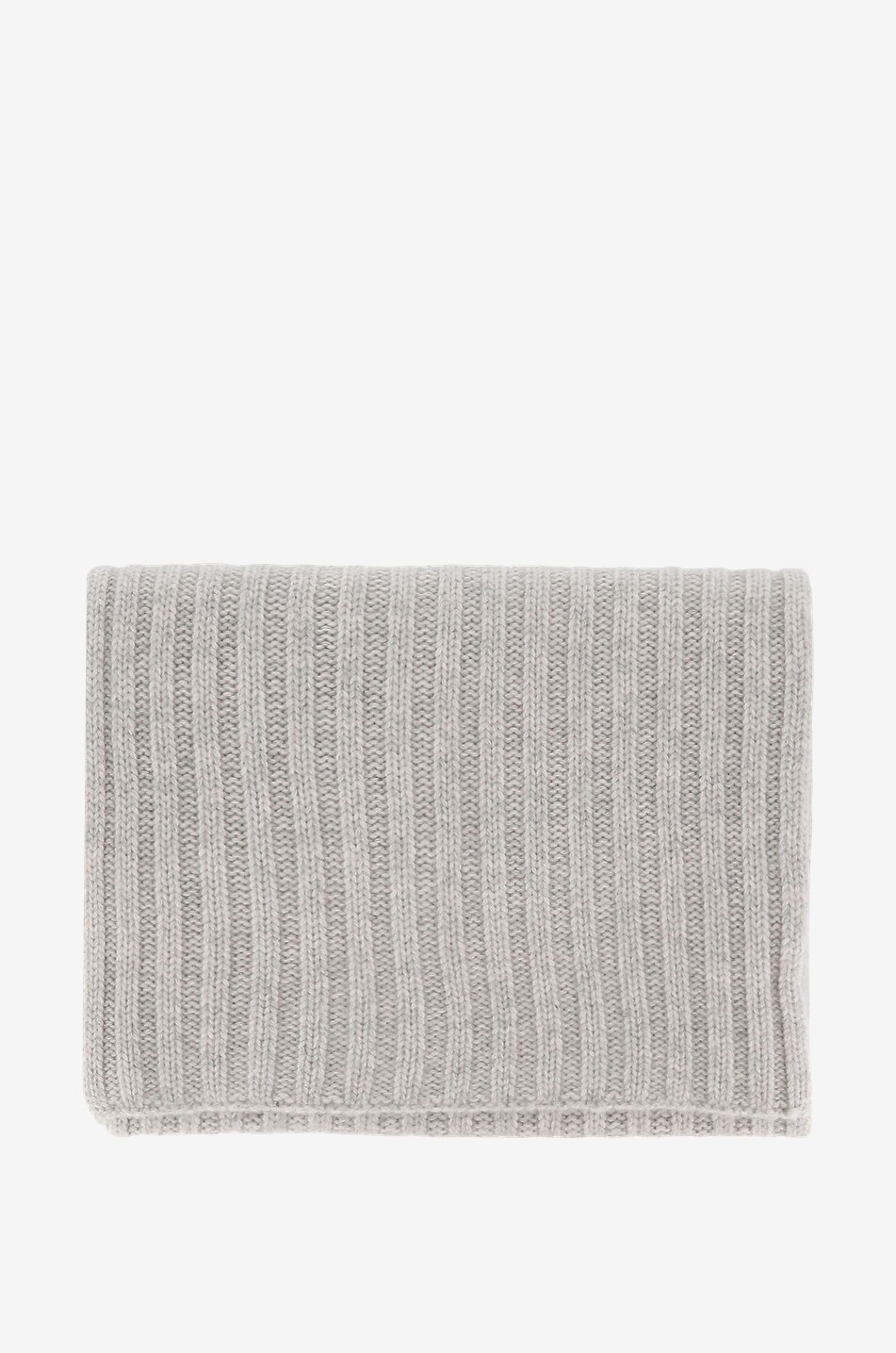 BONGÉNIE Écharpe épais côtelé en maille de cachemire Femme GRIS 1
